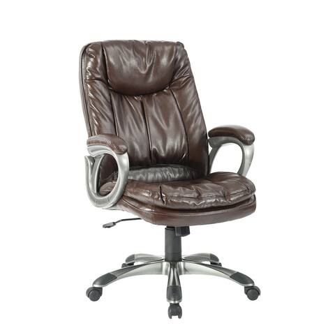 Porch & Den Zachary Black PU Leather High-back Office Chair