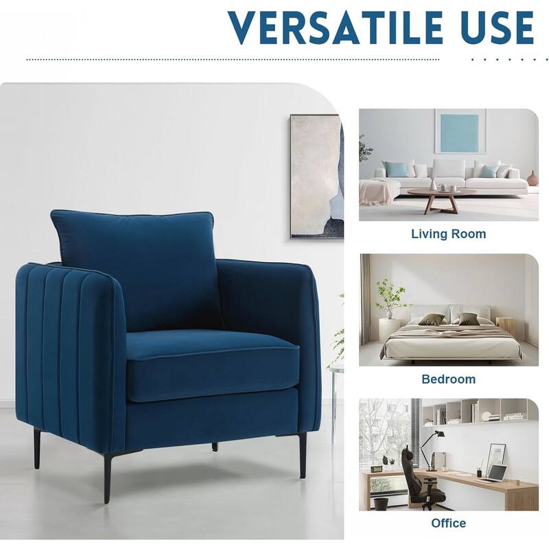 Accent Chair for Living Room, =Comfy Single Sofa Chair Mid-Century Modern Armchair