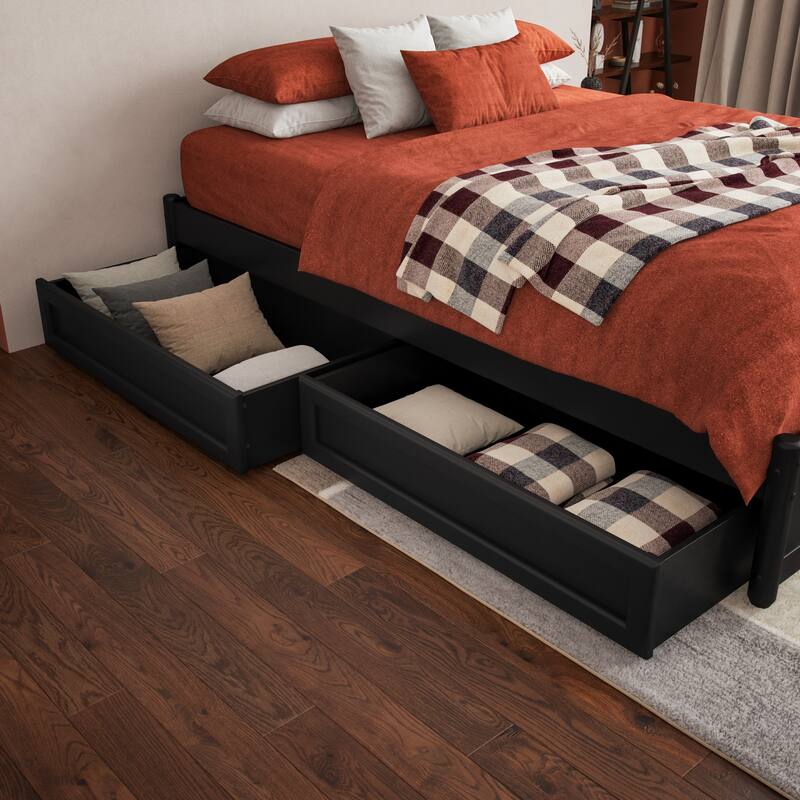 Barcelona Panel Platform Bed with Storage Drawers