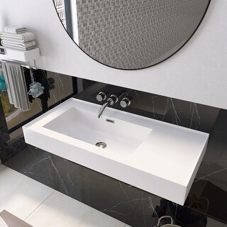 Alvana 39'' Wall Mount Bathroom Sink Floating Sinks - Bed Bath & Beyond ...