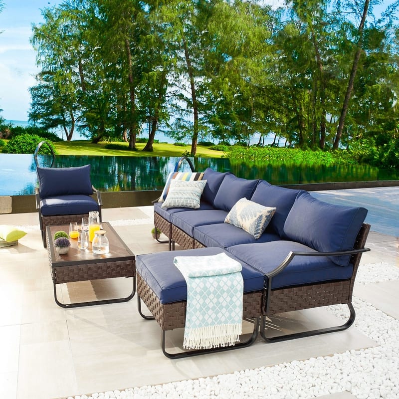 Patio Festival U-Leg 7-Piece Outdoor Conversation Set