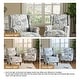 preview thumbnail 23 of 85, 2 Set Transitional Patterned Wingback Accent Chairs with NailHead