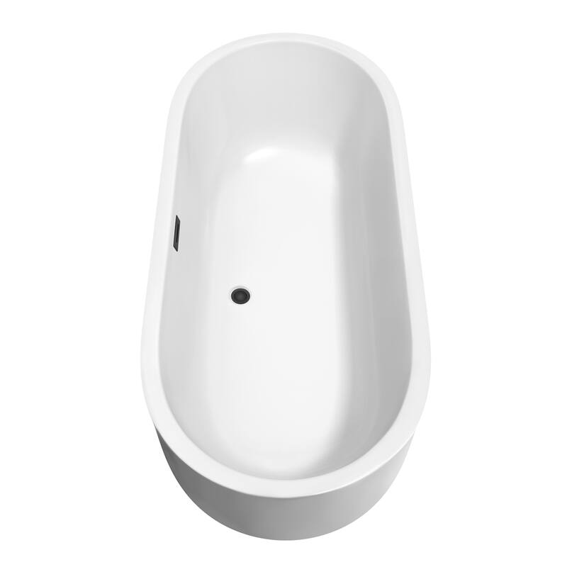 Wyndham Collection Juliette 71-inch White Freestanding Soaking Bathtub