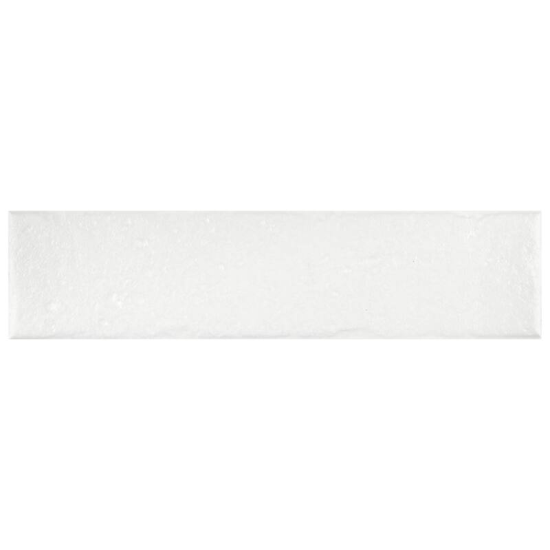 Merola Tile Brooklin Brick White 2-3/8" x 9-3/4" Porcelain Floor and Wall Tile