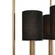 preview thumbnail 11 of 10, Evaie Modern Farmhouse 4-light Candle Chandelier Dimmable with Black Fabric Shade - D13.5'' x H88''