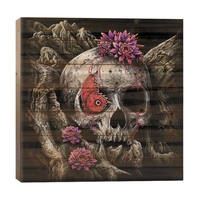 A Glance Of Evanescene II Print On Wood by Sarah Richter - Multi-Color - 26x26x1.5