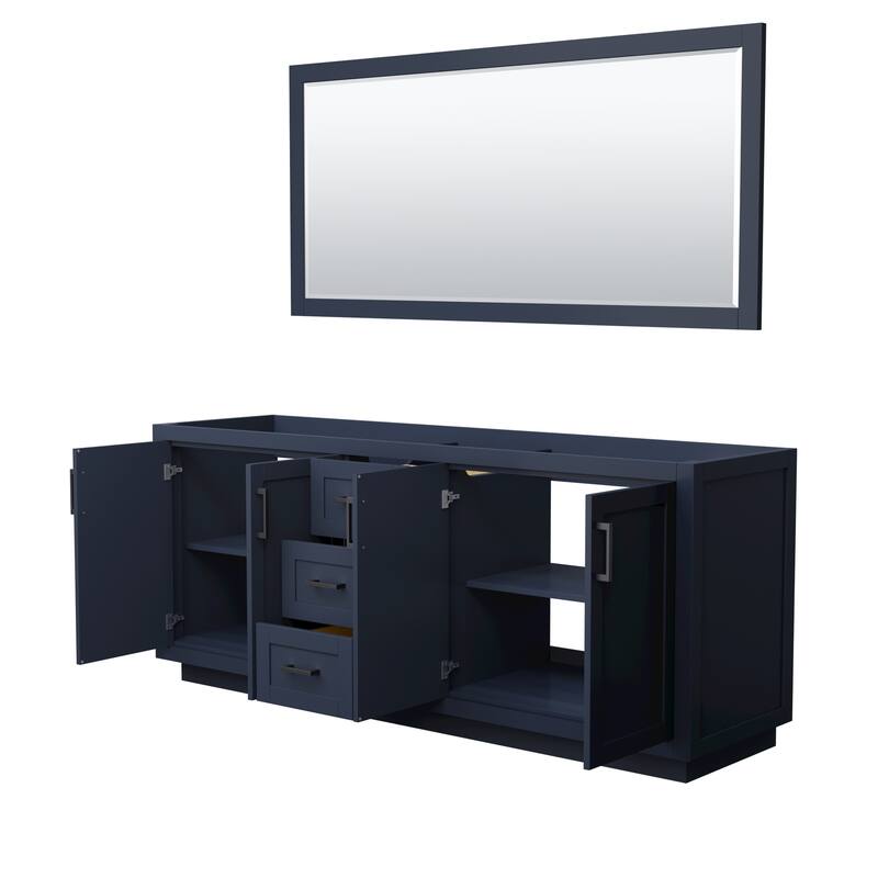 Miranda Double Bathroom Vanity Cabinet, 70-Inch Mirror