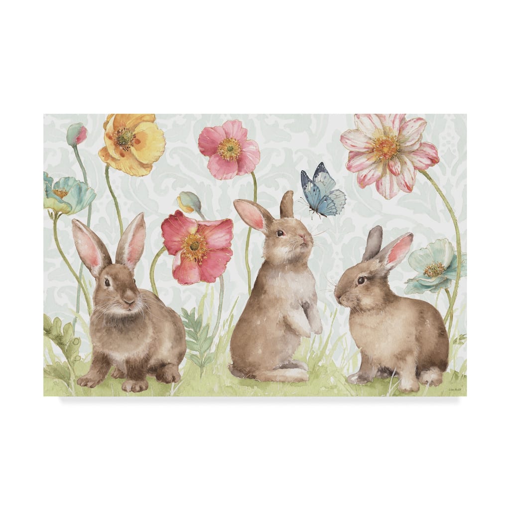 Lisa Audit 'Spring Softies Bunnies I' Canvas Art