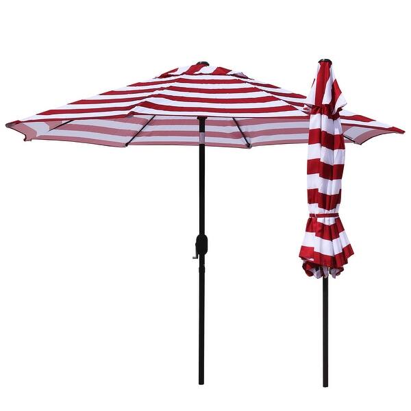 Shop Black Friday Deals On Maypex 9 Feet Stripe Crank And Tilt Market Umbrella On Sale Overstock 23610895