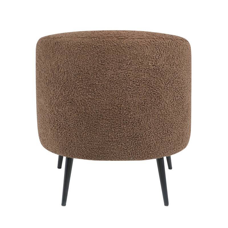 Hudson 26" Boucle Fabric Accent Chair - Black Finish Metal Legs