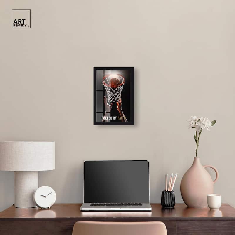 Fueled by Faith Basketball Shadowbox by Art Remedy