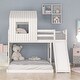 preview thumbnail 22 of 25, Twin-Over-Full Bunk Bed with Playhouse Design, Slide and Sturdy Wood Frame
