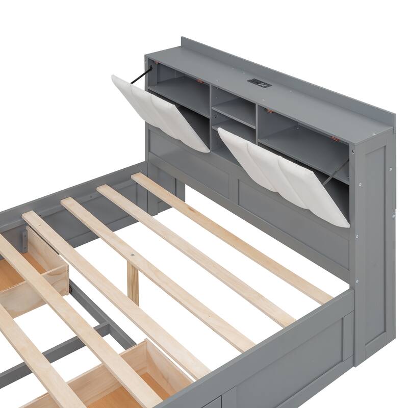 Elegant Design Full Size Platform Bed Upholstered Bed