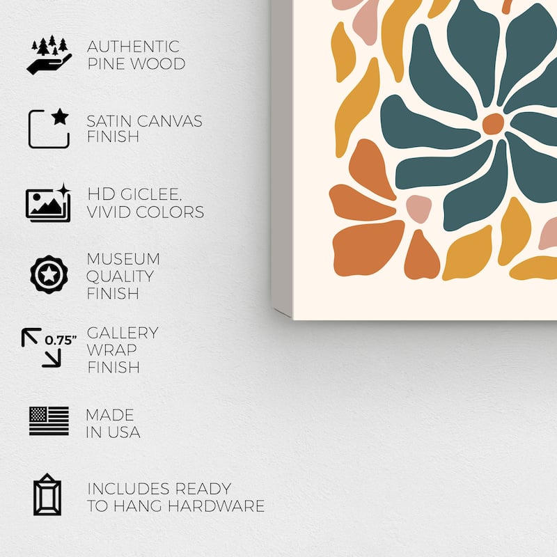 Wynwood Studio Canvas Abstract Earthtones Flowers Season Pink and Light Pink Modern & Contemporary Wall Art Canvas Print