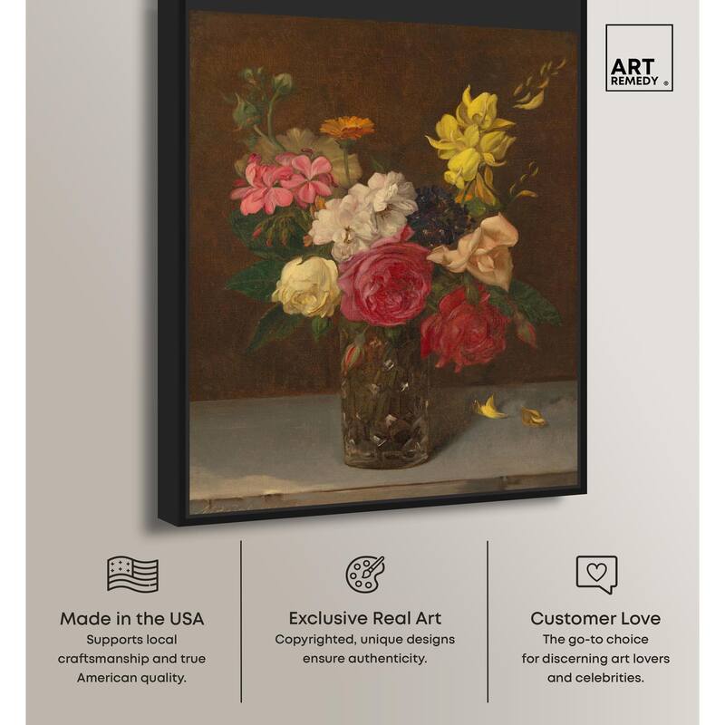 Babcock Flowers in Cut Glass Canvas by Art Remedy