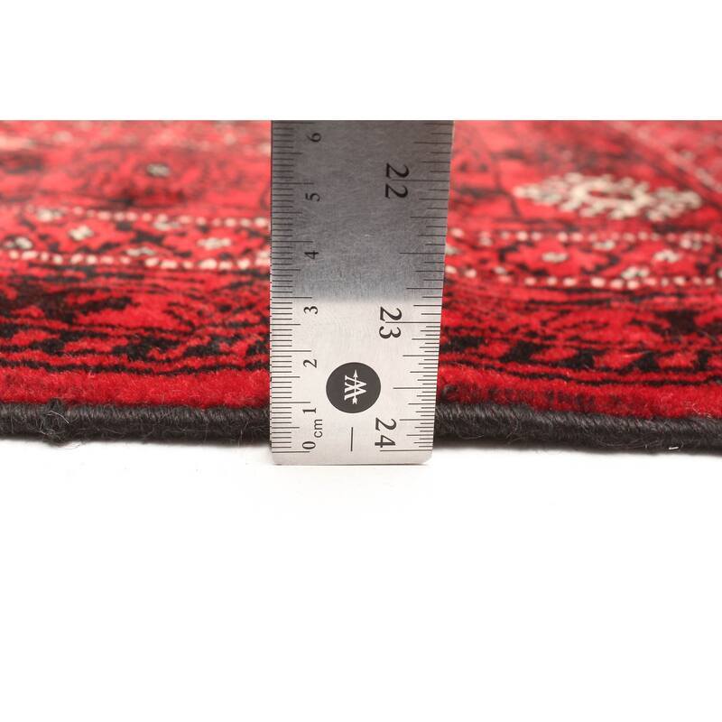 ECARPETGALLERY Hand-knotted Teimani Red Wool Rug - 4'0 x 6'1