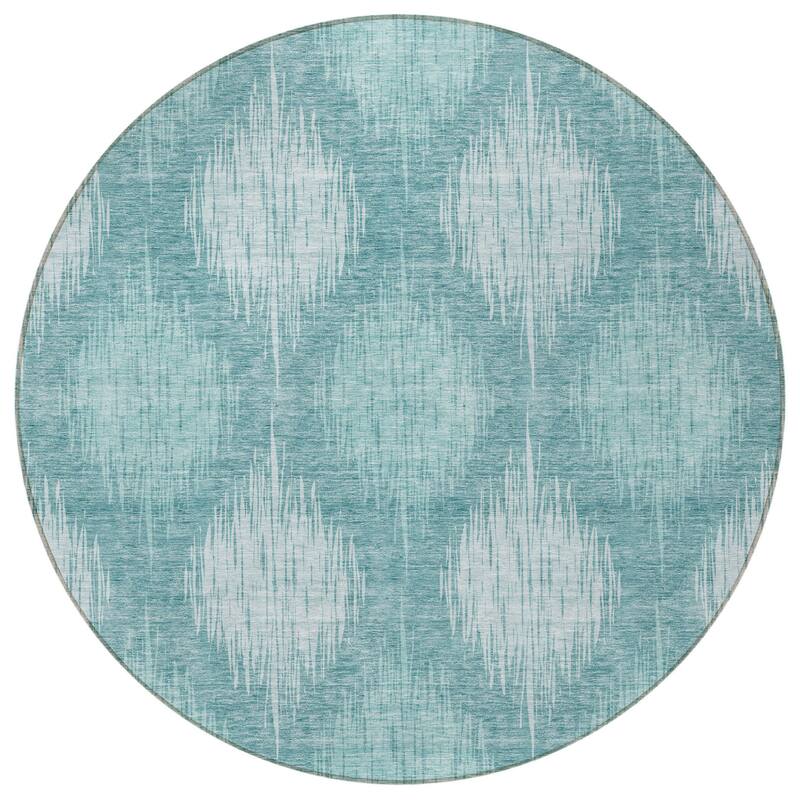 HomeRoots Ikat Transitional Rectangle Outdoor Rug