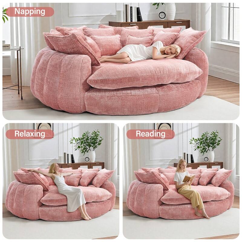 Rossetta Comfortable High Back Decorative Oversized Sofa Bed with Armrests