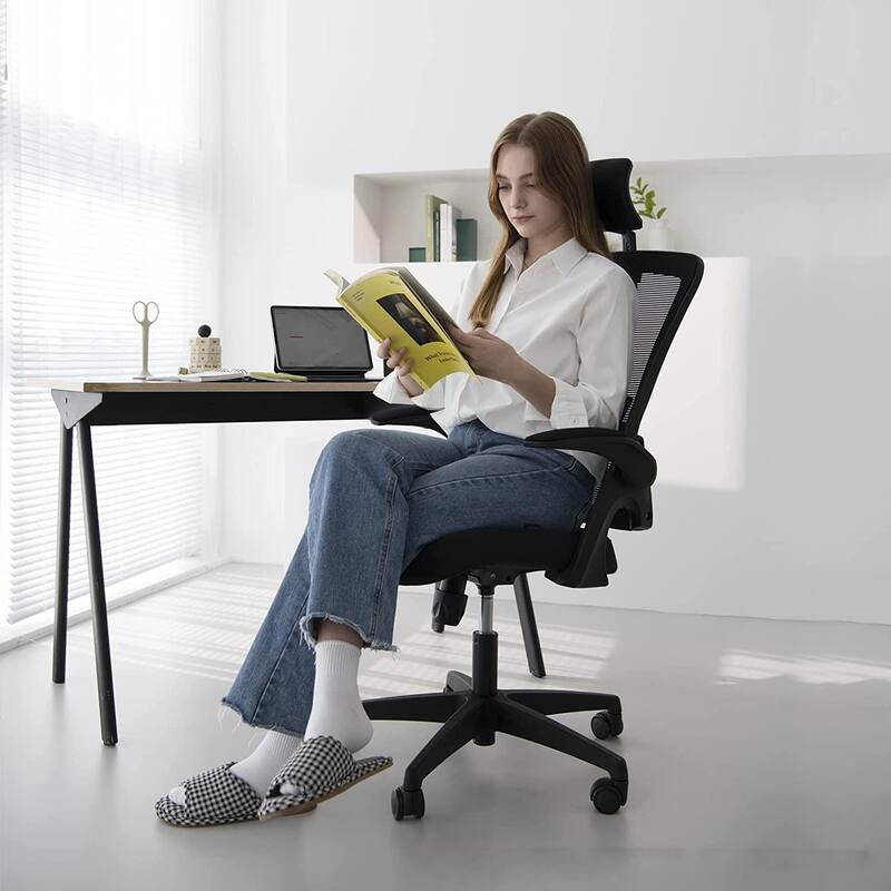Neo Ergonomic Office Chair with Flip-up Arms and Adjustable Headrest