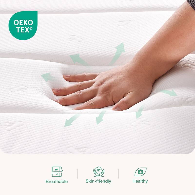 Novilla 10-inch Pocket Spring Hybrid Bed Mattress in a Box