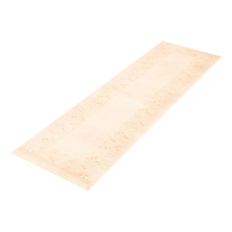 ECARPETGALLERY Hand-knotted Color Transition Beige Wool Rug - 2'8 x 8'4