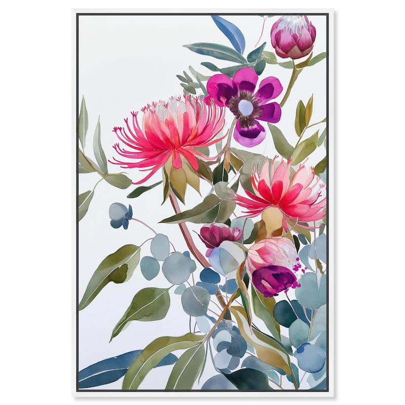 Watery Petals II Canvas by Art Remedy - 30" x 45" - White
