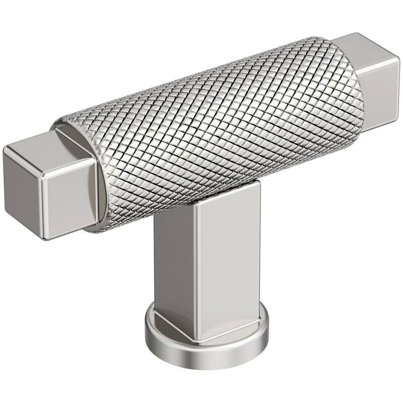 Amerock BP37621 Balata 9/16" Knurled Bar Cabinet Knob - Polished Nickel