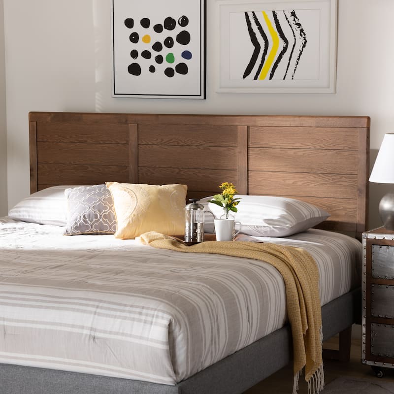 Carson Carrington Ulvsta Walnut Mid-century Wood Headboard