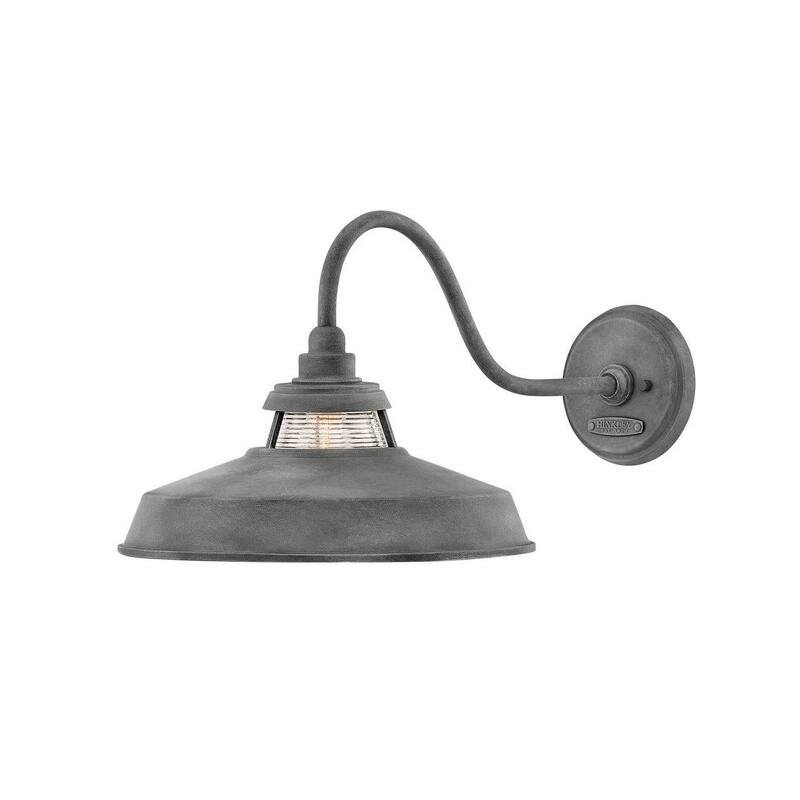 Hinkley Lighting Troyer Single Light 12" Tall Outdoor Wall Sconce - Aged Zinc