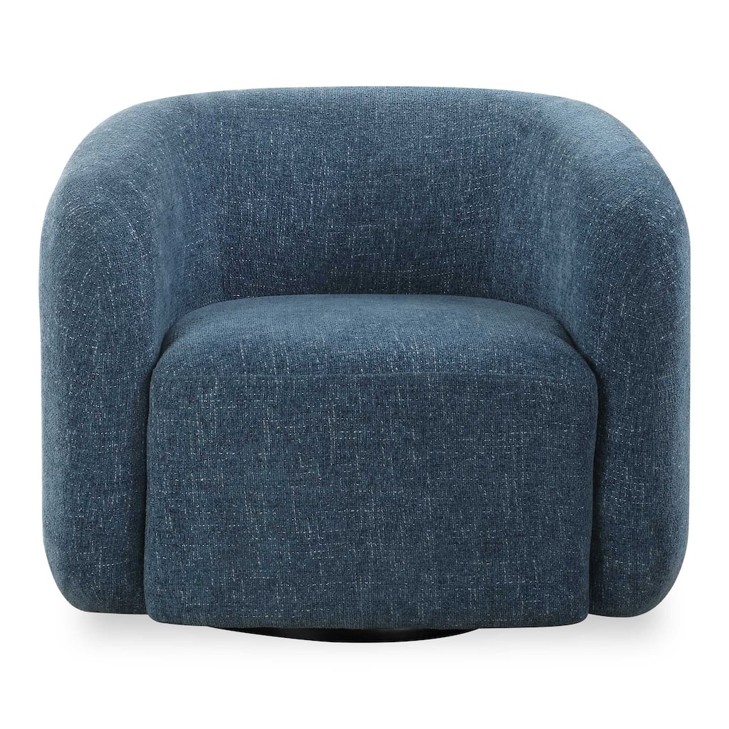 Uttermost Junie Blue Swivel Barrel Chair