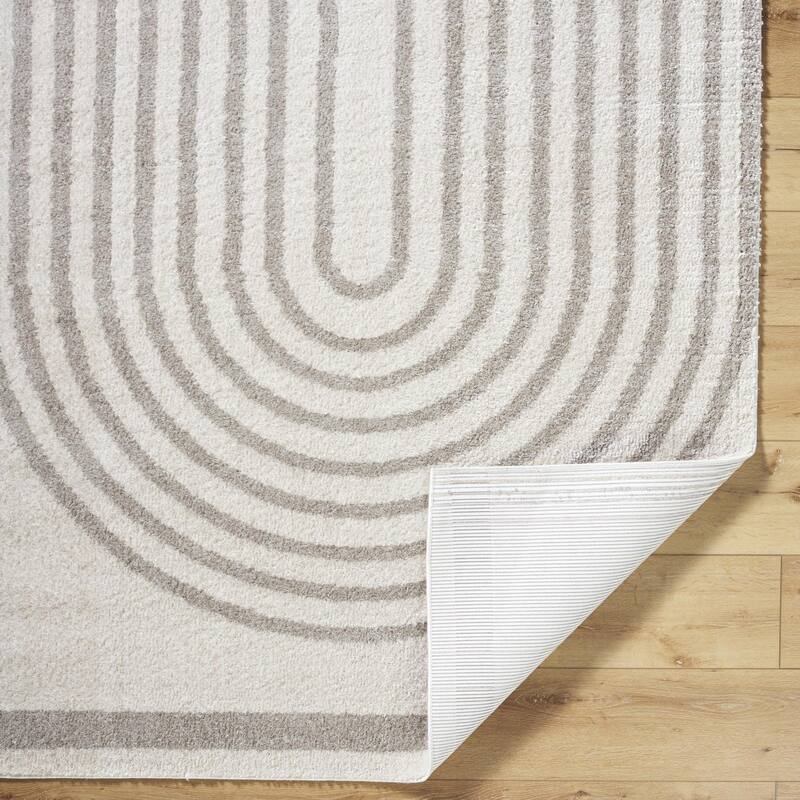 Livabliss Fossay Shag Modern & Contemporary Stripe Washable Area Rug