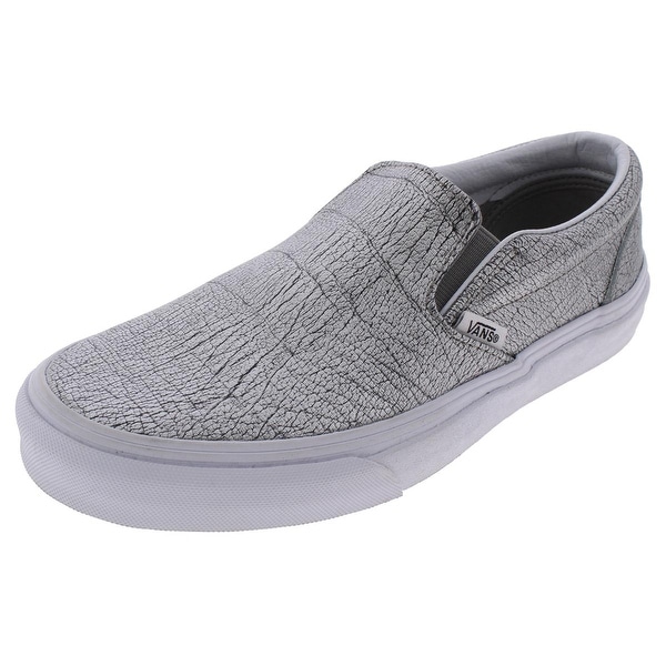 Womens Classic Slip-On Metallic Low Top Skate Shoes Womens Classic Slip-On Metallic Low Top Skate Shoes