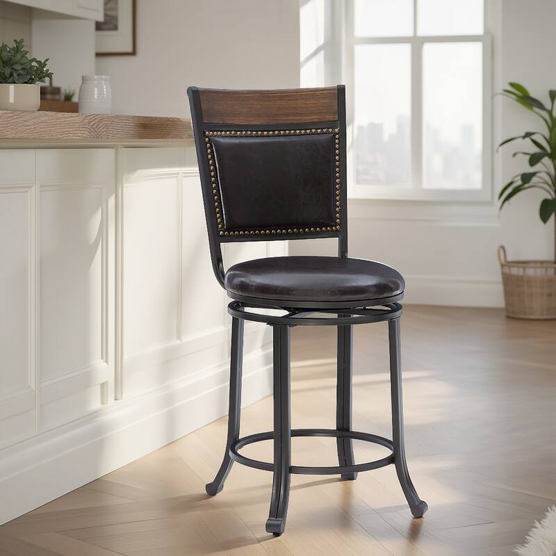 Linon Franklin Swivel Counter Stool