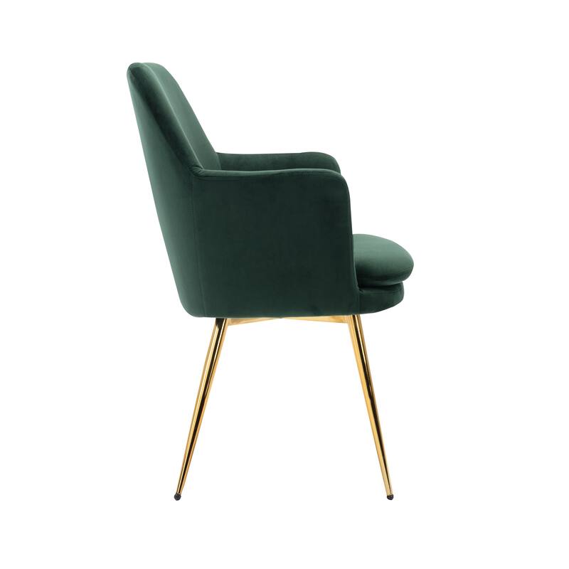 Porthos Home Gemma Velvet and Goldtone Metal Accent Chair