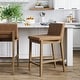 preview thumbnail 20 of 115, Gracie Modern Bar Stool, Boucle Upholstered Chair and Brushed Wooden Legs Single - Light Brown - Counter Height