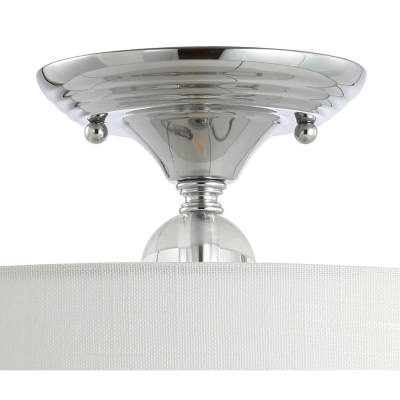 Marc Metal LED Semi Flush Mount, Oil Rubbed Bronze/White by JONATHAN Y