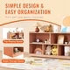 preview thumbnail 8 of 9, Natural Wooden 5-Compartment Cubby Storage Shelf Cabinet Perfect for Kids Room - 48” × 13” × 24”