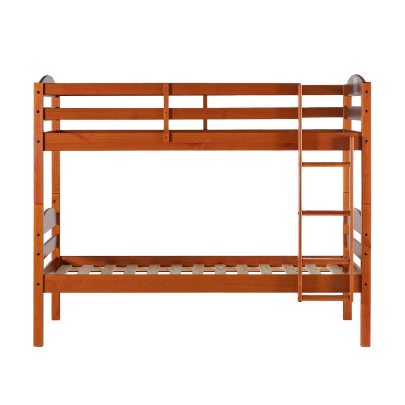 Walker Edison Solid Wood Convertible Twin-over-Twin Bunk Bed