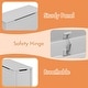 preview thumbnail 7 of 18, Kids Wooden Toy Box Storage With Safety Hinged Lid - 31.5”L x 13”W x 16.7”H