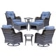 preview thumbnail 61 of 97, Gray Wicker Rattan Outdoor Patio Furniture Set Swivel Chair with Cushion