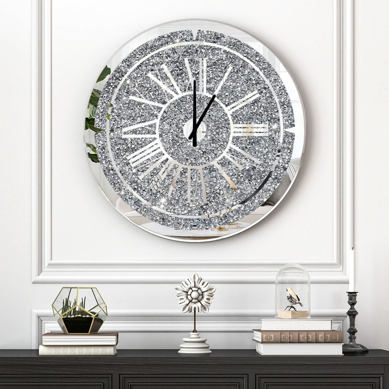 Diamond Crystal Wall Clock - Overstock - 43134378