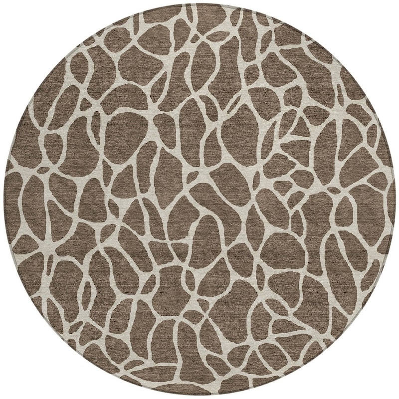HomeRoots Geometric Transitional Rectangle Outdoor Rug