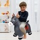 preview thumbnail 36 of 41, BounceZiez Inflatable Bouncy Ride-On Hopper with Pump Gray Horse