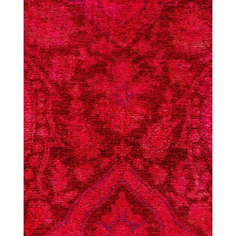 Overdyed, One-of-a-Kind Hand-Knotted Area Rug - Orange - 5' 10" x 8' 5"