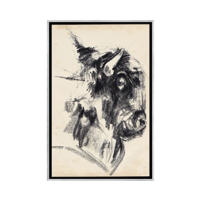 iCanvas "Bison Head Gesture I" by Jennifer Paxton Parker Framed