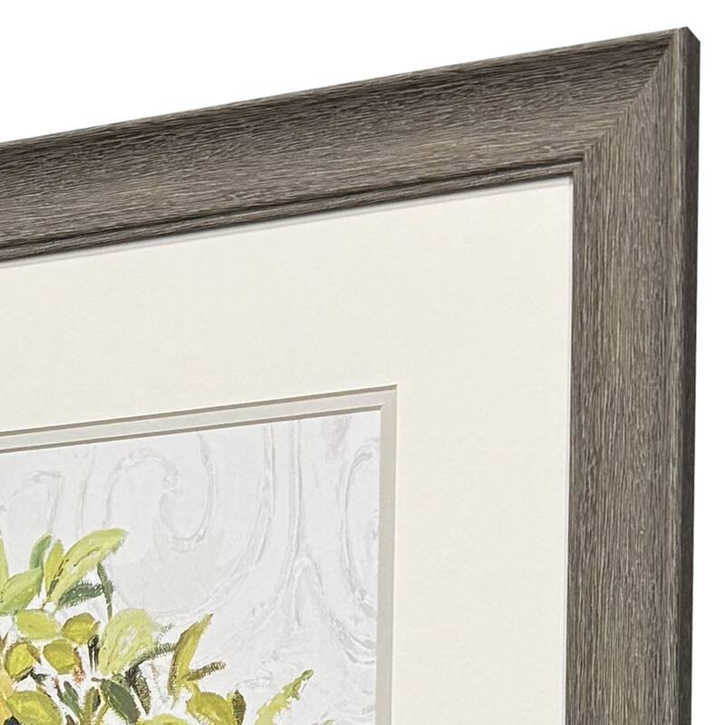 HomeRoots Set Of Two Lemon Tree Pot Brown Framed Wall Art