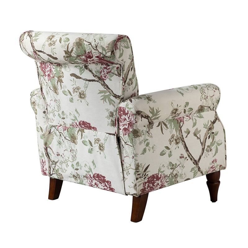 Nyctelius Nailhead Trim Traditional Accent Armchair with Rolled Arms by HULALA HOME