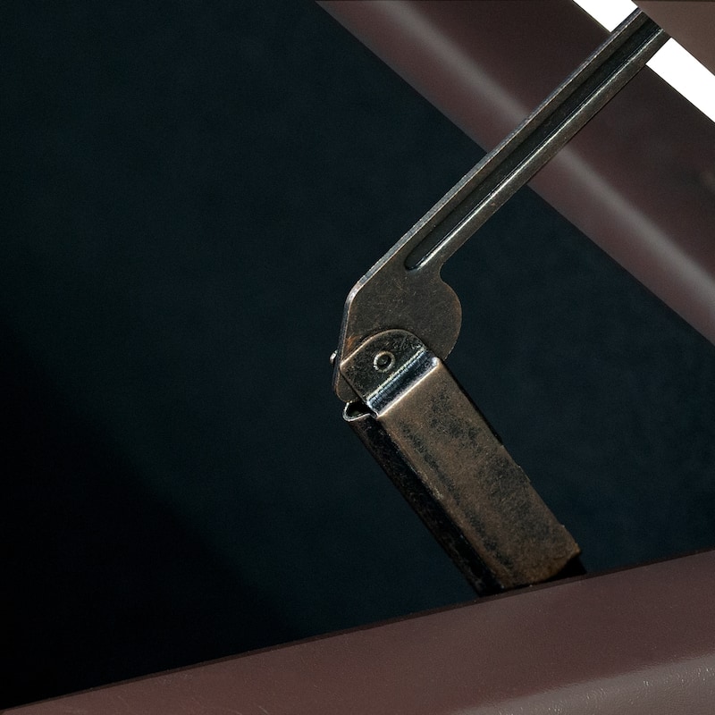 Adeco Faux Leather Storage Ottoman Bench for Living Room