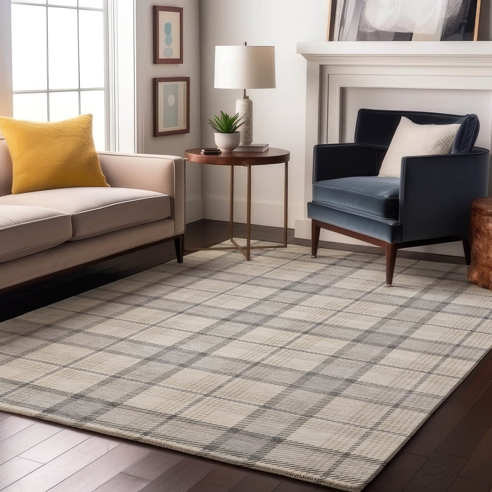 Premium Washable Super Soft Plaid Mayfield Rug