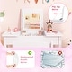 preview thumbnail 11 of 18, Gymax Kids Vanity Table & Chair Set 2-in-1 Princess Makeup Dressing